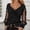 Black, variant on Women's Tops Sheer Mesh Long Sleeve V Neck Blouse Shirts Elegant Tunics T Shirts (Purple M)