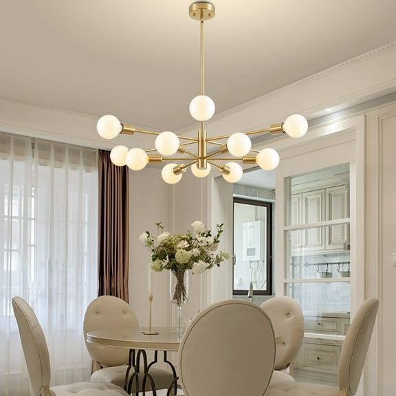 Gold Modern Chandelier 12 light E26