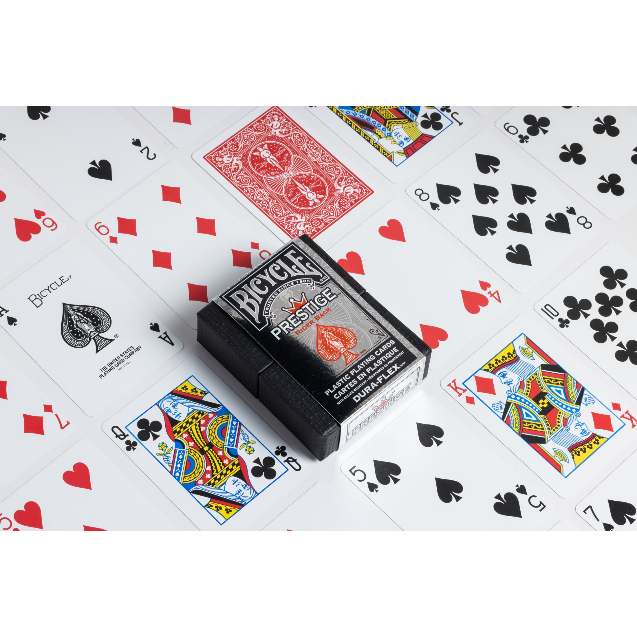2 pack) Bicycle Prestige Plastic Premium Playing Cards, Standard
