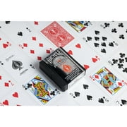 (2 pack) Bicycle Prestige Plastic Premium Playing Cards, Standard Index, 1 Deck (Red or Blue - Color May Vary)