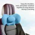 thumbnail image 6 of Tgbvmt Memory Foam Car Neck Pillow Protective Back Support Cushion for Stress Relief Comfortable Headrest for Travel Car Seat Home Office Easy Relaxation During Long Journeys, 6 of 8