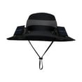 thumbnail image 1 of Sombrero de pescador con ventilador solar ajustable para exteriores, universal, recargable y ligero. Negro, 1 of 9