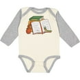 thumbnail image 3 of Inktastic Tiny Library Bookworm Boys or Girls Long Sleeve Baby Bodysuit, 3 of 5