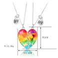 thumbnail image 1 of BESTONEDAY-collar con colgante de corazón roto, 9 estilos, mejores amigos, amor, pareja, arcoíris, BFF, buenos amigos, regalo de joyería de amistad, 1 of 4