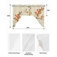 thumbnail image 6 of Vintage Botanical Swag Valance for Windows 56'' x 36'', Red Spring Floral Botanical Farmhouse Light Filtering Kitchen Curtains Valances for Bathroom/Living Room/Bedroom/Café, Rod Pocket Curtain Panel, 6 of 6