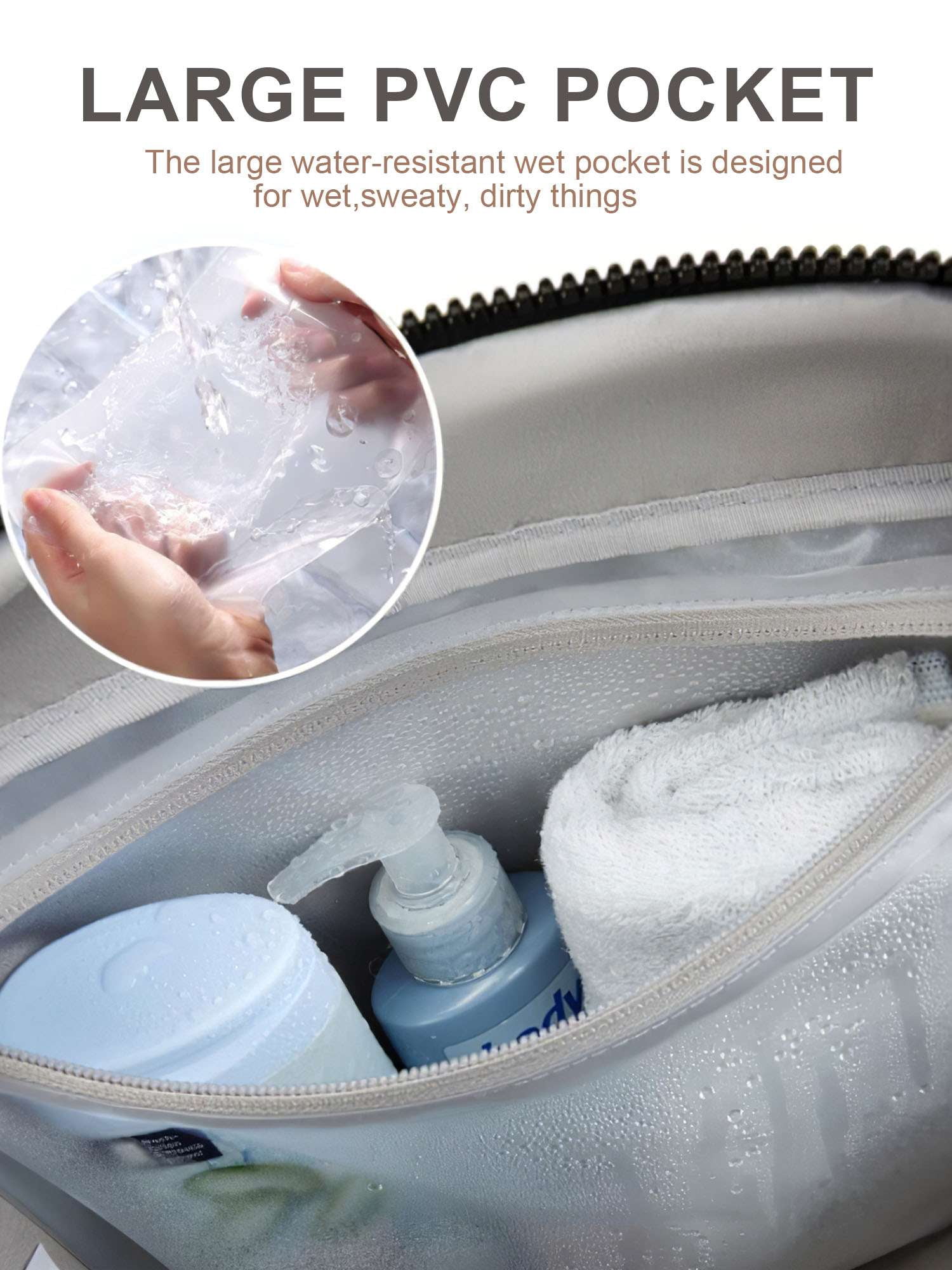 Deago Gym Bag for Women Travel Duffle Tote Bag with Wet Pocket Water Resistant Carry on Weekender Overnight Bag for Trips Sport (White)