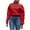 Red, variant on aidice Off the Shoulder Tops for Women Long Sleeve Button Loose Elastic Waisted Solid Color Shirts