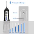 thumbnail image 3 of HLONK Hydropulseurs pour le Nettoyage des Dents 6 Modes 6 Embouts et Étui de Rangement Hydropulseurs Dentaires Sans Fil 320 ml IPX7 Étanches Rechargeables Portables Hydropulseur Électrique Nettoyant pour Voyage H, 3 of 8