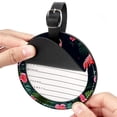 thumbnail image 2 of Flamingo Tropical Rainforest 2Pcs PU Leather Round Luggage Tags with Privacy Cover and Name ID Tag for Suitcase, Handbags, Backpacks, School Bags, 2 of 6