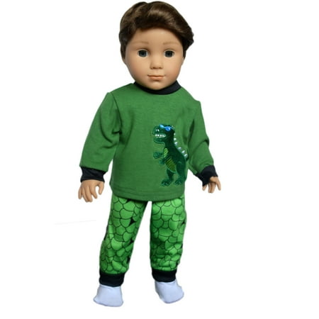 My Brittany's Dinosaur Pajamas for American Girl Dolls and My Life as Dolls- 18 Inch Doll Clothes