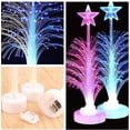 thumbnail image 3 of Mini árbol de Navidad LED con cambio de colores, árbol de Navidad de fibra óptica con una estrella, con pilas, para mesa, luz LED de noche para Navidad, 3 of 5