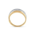 thumbnail image 3 of 10kt Two-tone Gold Mens Round Diamond Single Row Band Ring 1/4 Cttw, 3 of 4