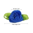 thumbnail image 2 of Uxcell 15mm Tiny Satin Ribbon Rose Fabric Flowers Embellishments Rosettes Applique Dark Blue 250 Pcs, 2 of 6