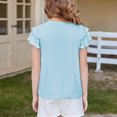 thumbnail image 4 of Tranfacy Chemises pour Filles, Chemises pour Filles, Chemises d'Été pour Enfants Manches Raglan Manches Courtes T-Shirt Graphique Col Rond Haut T-Shirt Décontracté, 4 of 4