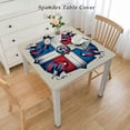 thumbnail image 2 of nygtbtfer Dominican Republic Flag Fabric Round Table Cloth, Polyester  Colorful Tablecloth, Table Cover Protector for Holiday, Party, Wedding, Birthday, Decoration Use, 2 of 7