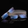 thumbnail image 4 of titanium Computer Glasses Anti Blue Light Blocking Filter Reduces Digital Eye Strain Clear Regular Gaming Goggles Eyewear TR90 brown, 4 of 6