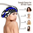 thumbnail image 3 of Us Thin Blue Line Flag Of Chicago Satin Bonnet Adjustable Hair Bonnet For Sleeping Hair Bonnets For Women Curly Natural Hair, 3 of 8