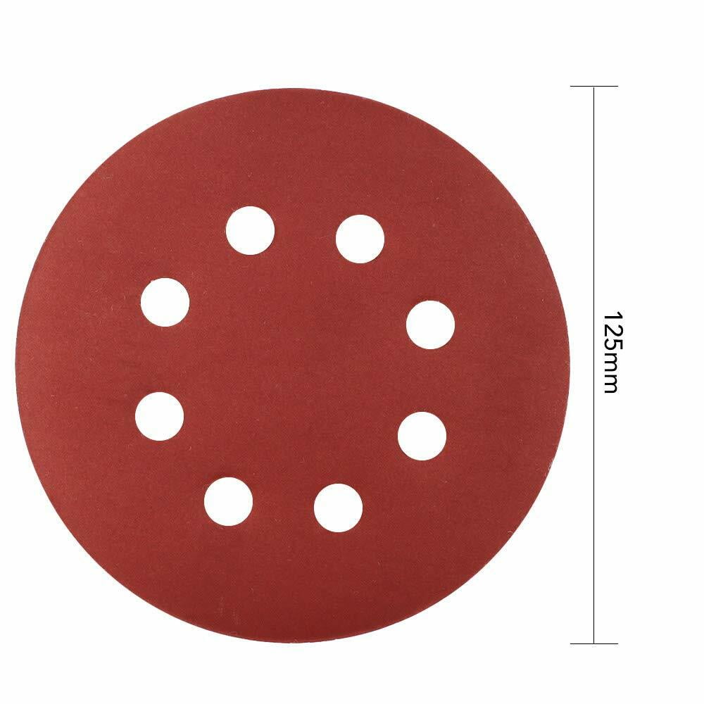 SATC 120Pcs 5" Sanding Discs Hook and Loop 8-Hole Orbital Sander Sandpaper 800-2000 Grit for Polishing
