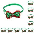 thumbnail image 2 of Methold Collares para mascotas, corbata para perro, pajarita ajustable, accesorios elásticos a juego ornamentales para mascotas, decoraciones navideñas VN088-10 10piezas Methold CBP377281, 2 of 4