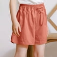 thumbnail image 2 of Loopsun Boys Girls Summer Shorts, Children's Summer Solid Color Casual Sports Elastic Waist Shorts Watermelon Red 3-4 Years, 2 of 5