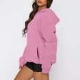 thumbnail image 5 of RPVATI Fall Sweatshirts for Women Long Sleeve Hoodies Fall Plus Size Fleece Drop Shoulder Pullover Gym Sweaters Pink XXL, 5 of 8