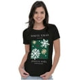 thumbnail image 3 of Christmas White Xmas Let It Snow Womens Slim Fit Graphic Tee Brisco Brands S, 3 of 5