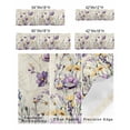 thumbnail image 2 of Window Valance for Kitchen,Purple Yellow Spring Flowers Wildflowers Rod Pocket Curtain Valances Short Curtains Drapes Panel,Plants on Vintage Letter Window Treatment Topper for Bedroom,42x12IN, 2 of 9