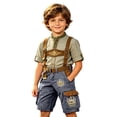 thumbnail image 4 of Whouriu Boys Oktoberfest Cargo Shorts Summer Belt Casual Bottoms with Pockets, Sizes 5-14, 4 of 4