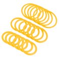 thumbnail image 1 of Unique Bargains 4cm 6mm 8.5cm Plastic Carnival Ringtoss Rings Game Hoop, Yellow 18 Pack, 1 of 5