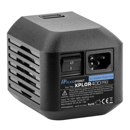 UPC: 0192223030121 | Flashpoint AC Adapter Unit for the XPLOR 400 Pro R2 Series Monolights (Godox AC400)