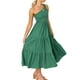 thumbnail image 3 of Qarigey Vestido largo de mujer estético sin mangas plisado un hombro vestido de noche Club playa vacaciones mujer ropa de verano Vestidos Verde XL Qarigey AP011089-24, 3 of 6