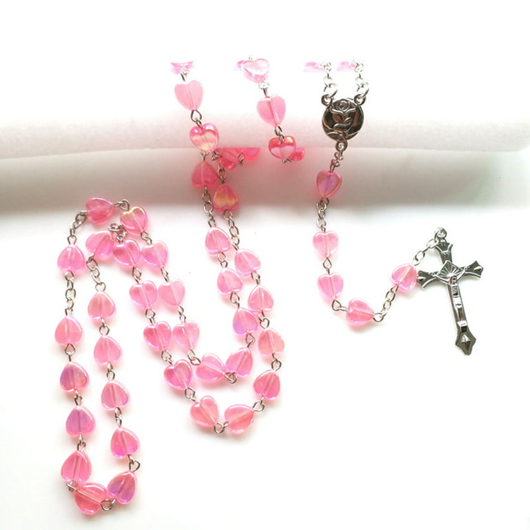 PH PandaHall Rosary Necklace Making Kit Rosary Prayer Making Supplies First  Communion Necklace Set Pearl Beads Cross Beads Kit for Rosary Easter Eid