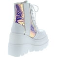 thumbnail image 2 of Cape Robbin Radio Holographic Platform Ankle Boots with Chunky Block Heels for Women, 2 of 2