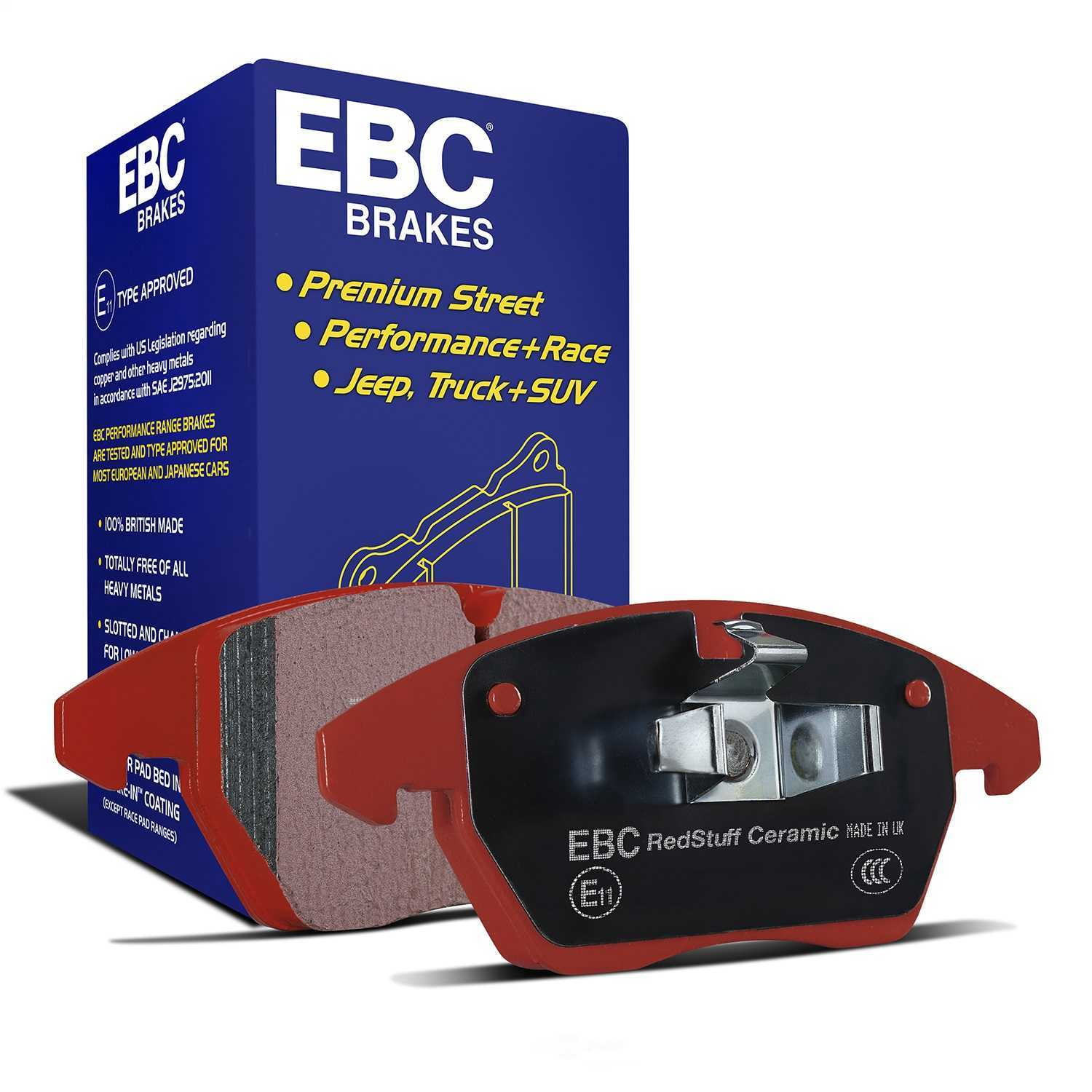 EBC 04-06 Audi TT Quattro 3.2 Redstuff Front Brake Pads Fits select: 2005-2006 CHRYSLER CROSSFIRE, 2005 MERCEDES-BENZ E