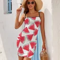 thumbnail image 3 of Juicy Pastèque. Robe de Soirée Fruit Tropical Aquarelle Robe Longue d'Été pour Femmes Vêtements de Bal, 3 of 4