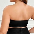 thumbnail image 3 of Tsesme Plus Size Women's Strapless Bandeau Bra, Non-slip Seamless Wireless, Side Closure Comfy Full Cup Padded Tube Top, 3 of 5