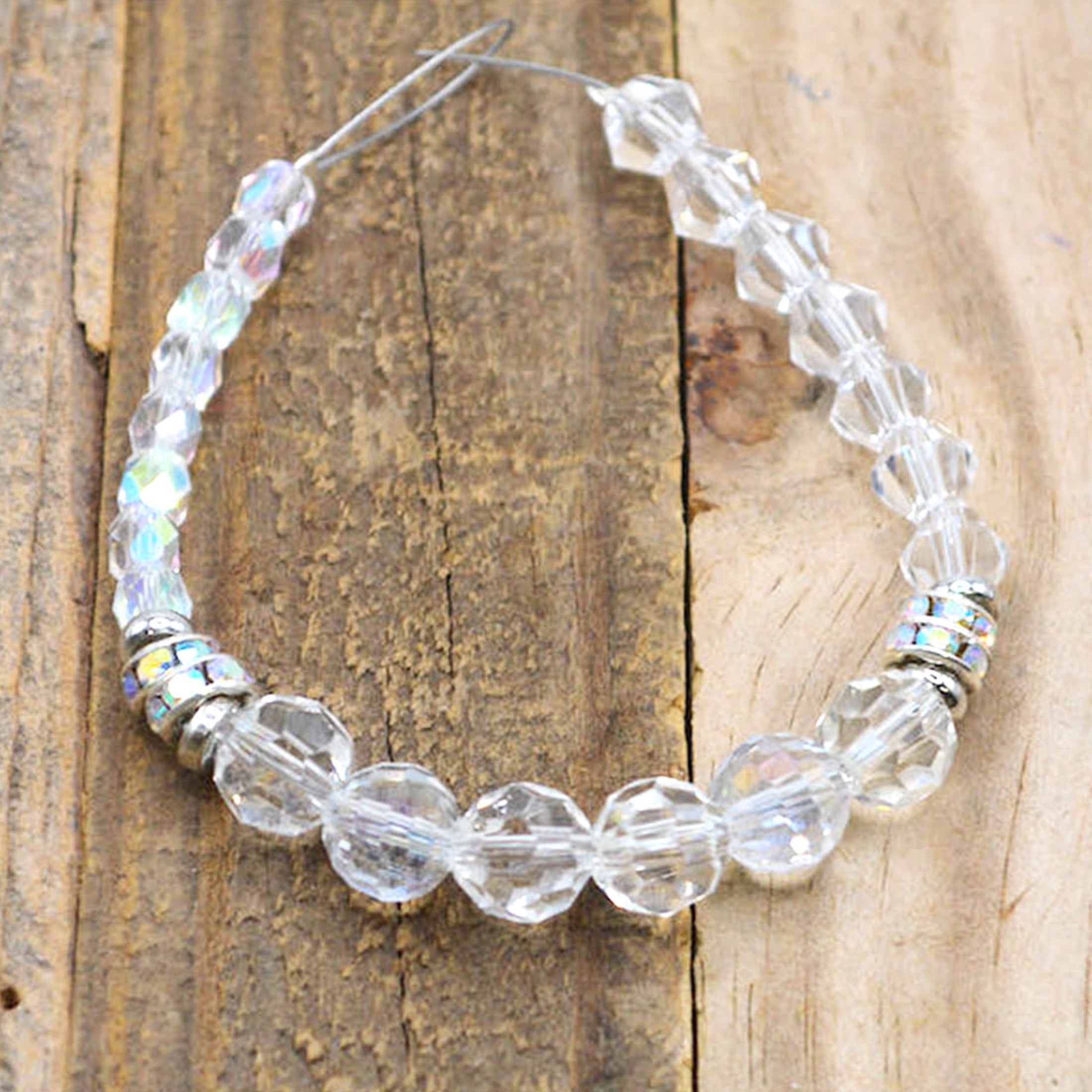 (2 pack) Jesse James Beads Glass Bead Strand Trio – Crystal, 1 Piece, Ideal for Ages 16 and Up