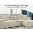 thumbnail image 5 of SEENYOO 108.7" Lounge Sofa, Beige Sofa Bed for Living Room, Modular L-Shape Cloud Couch with Memory Foam & Oversized Chaise, 3-Seat Sectional, 5 of 10