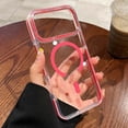 thumbnail image 4 of Clear Case for iPhone 17 Pro Max, Compatible with MagSafe, Military Grade Shockproof Protective Cover Anti-Scratch Transparent Slim Phone Case with Anti-Slip Grip, Orange, 4 of 7