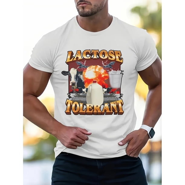 Summer Party Wear Graphic T-Shirt for Men - Lactose Tolerant