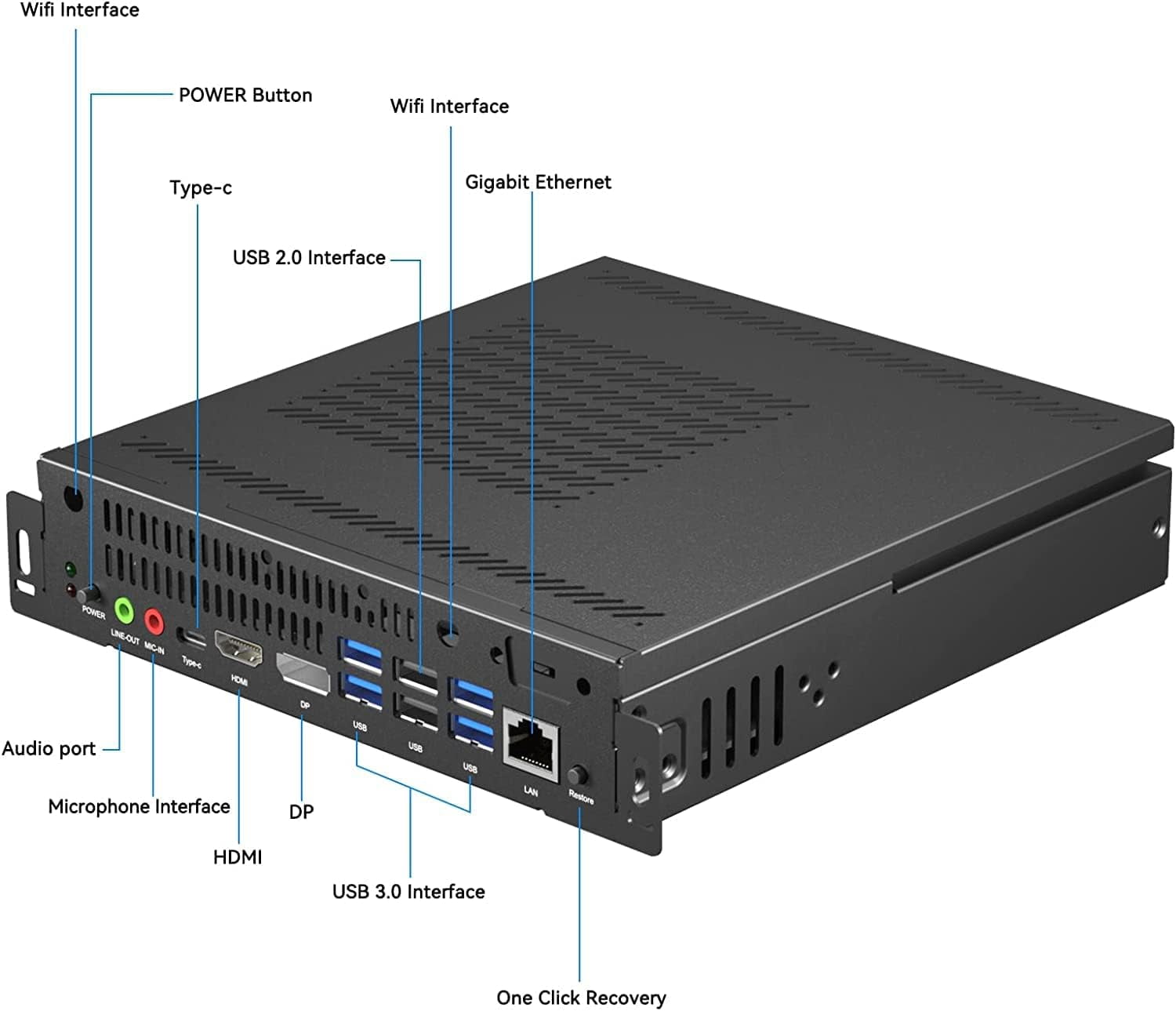 TIBURN Mini PC Windows 11 Pro, Intel I5-12450H Quad-Core Processor Mini Computers, Desktop Computers 4K UHD Board