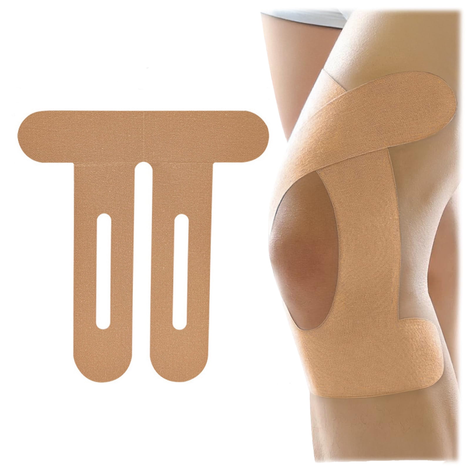 Apris Knee Support Tape Kinesiology Tape for Knees with Flexible Slotted Design Pre-Cut Knee Tape for Running Cycling Fitness