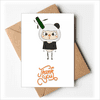 Animal Panda Nature China UU Thank You Cards Envelopes Blank Note