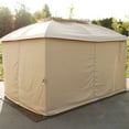 thumbnail image 4 of Sunnydaze 125" x 77" 4-Piece Gazebo Sidewall Set, Tan Polyester Curtains, 4 of 7