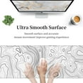 thumbnail image 4 of White Topographic Map Large Gaming Mouse Pad, Extended Big Keyboard Mouse Mat, Long Computer Gaming Mousepad for Home Office Work Desk Stitched Eges Non-Slip Base Mouse Pads Mat, 4 of 6