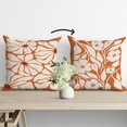 thumbnail image 2 of Floral Pillow Covers,Abstract Boho Orange Reversible Pillow Covers 18x18,Neutral Botanical Flowers Throw Pillow Covers for Home Living Room Bedroom,Floral Pillow Covers Gifts for Women Girls, 2 of 5