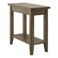 thumbnail image 1 of Pemberly Row Table d'Appoint Étroite en Bois Massif avec Tablette, Gris Fumée, 1 of 7