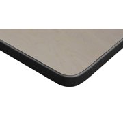 Kee 60 x 24 Double Benching System with Privacy Divider- Maple/ Black