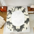 thumbnail image 5 of Manfei Halloween Bat Full Size Sheets, Vintage Floral Flower Bed Sheets, Hippie Wildlife Sheet Sets, Microfiber Bedroom Decor 4pcs, 5 of 7