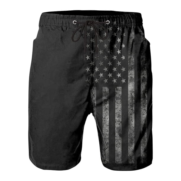 Bañador corto FT FENTENG Vintage Black Flag con forro de malla, talla XL